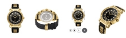 Jbw Men's "562" Diamond (1/8 ct.t.w.) 18k Gold Plated Stainless Steel Watch